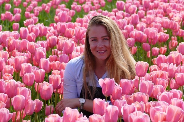 Selfie tussen de tulpen. Tulipexperience