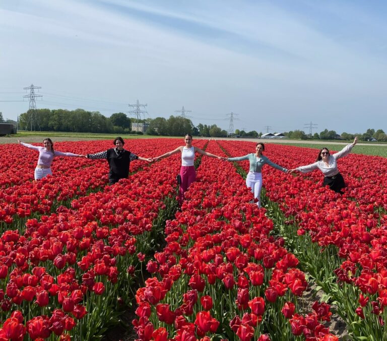 selfie in het tulpenveld